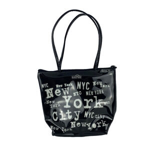 Vintage Toys R Us New York Times Square Tiny Purse Tote Bag Black PVC Y2K 2001